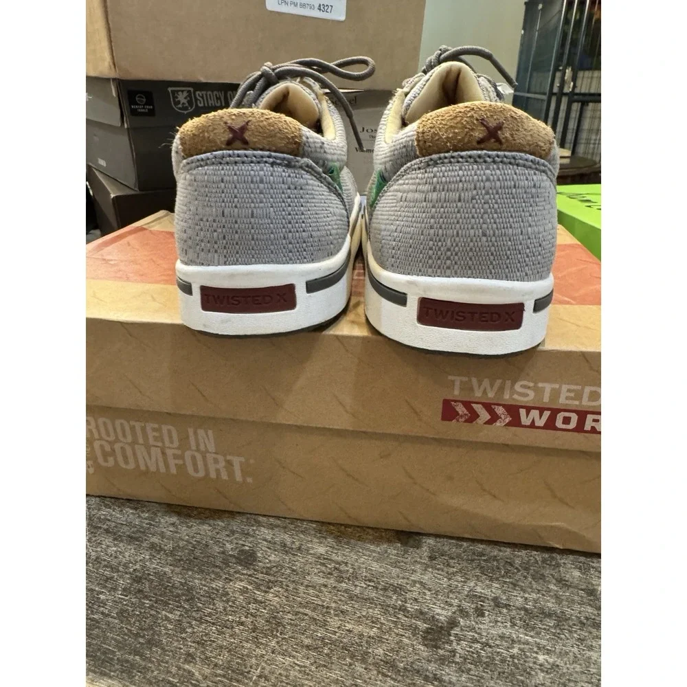 Twisted X Hooey Men Loper Shoes Grey Brown Size 10.5 Casual Work Western MHYC018